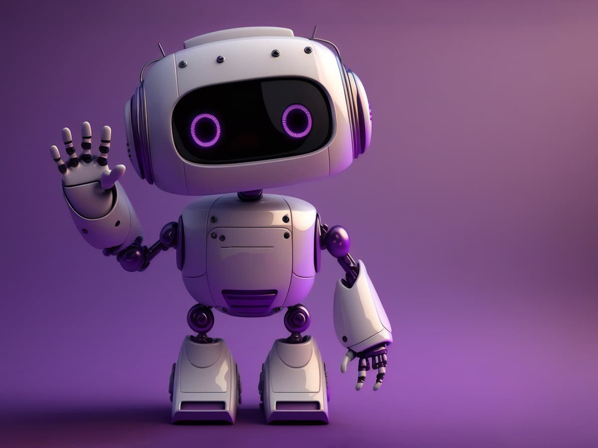 little robot saying hi