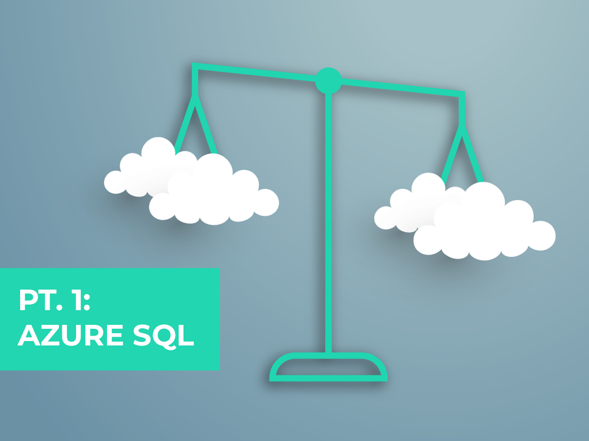 Comparing different cloud options visualized by clouds on a scale