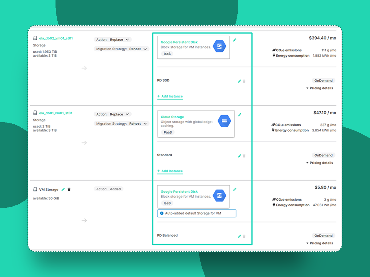 storage mapping enhancements