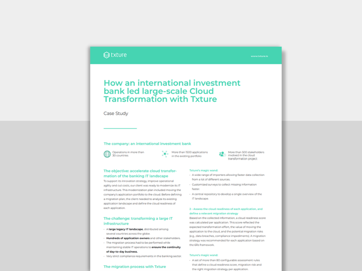 Cloud transformation Case Study