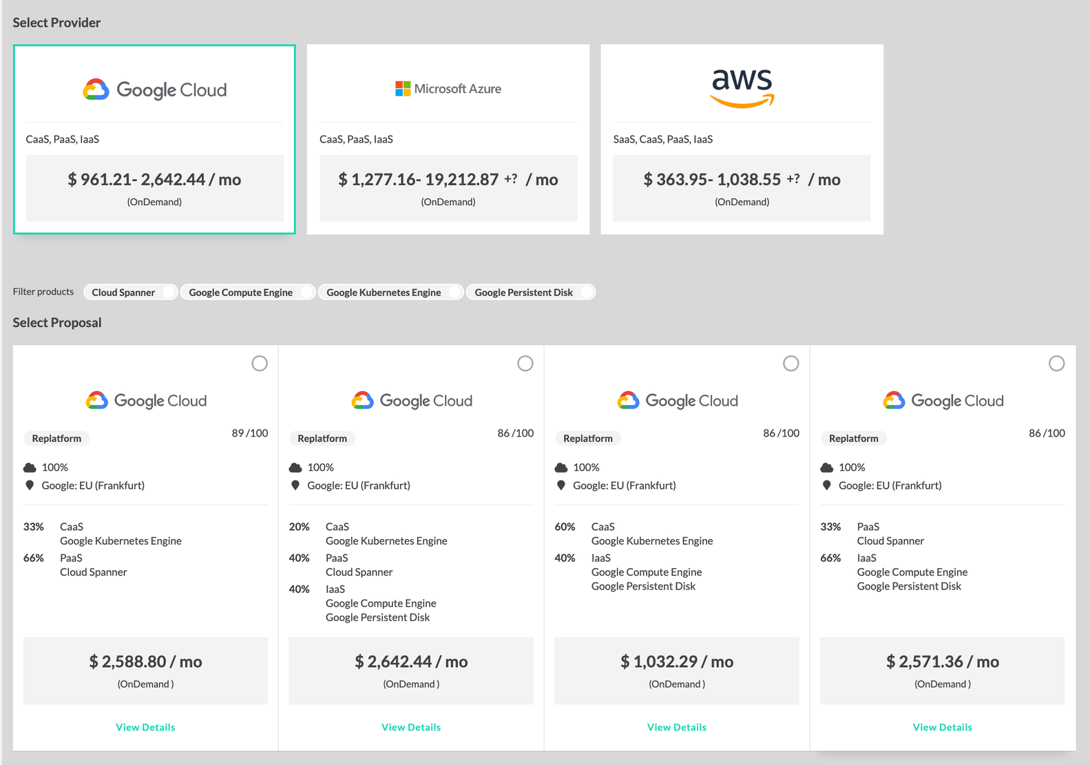 target architecture screenshot