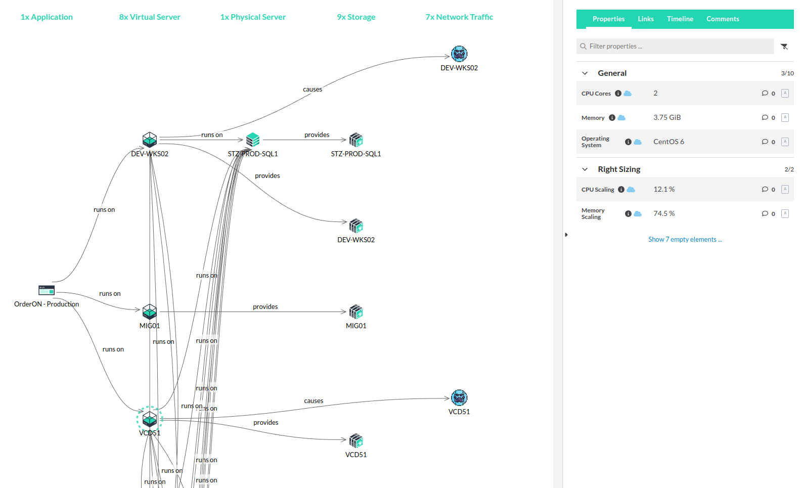 application stack with dependencies in txture