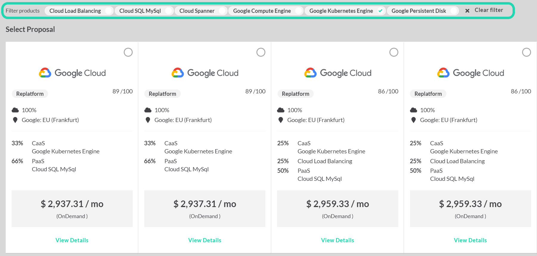 Figure 2. Pinning of Google Kubernetes Engine to re-iterate matching proposals.