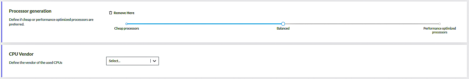 Improved VM mapping based on processor requirements