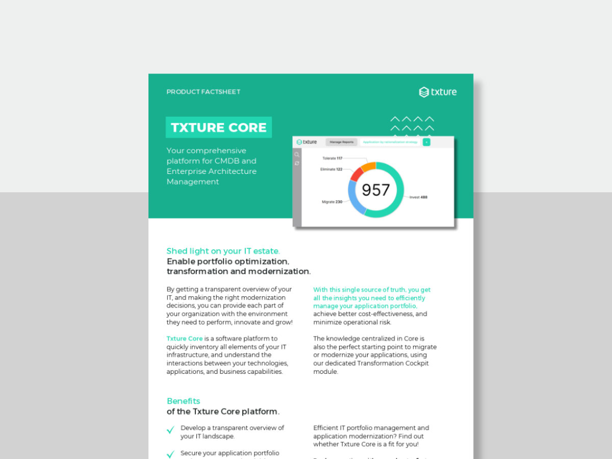 Txture Core product factsheet